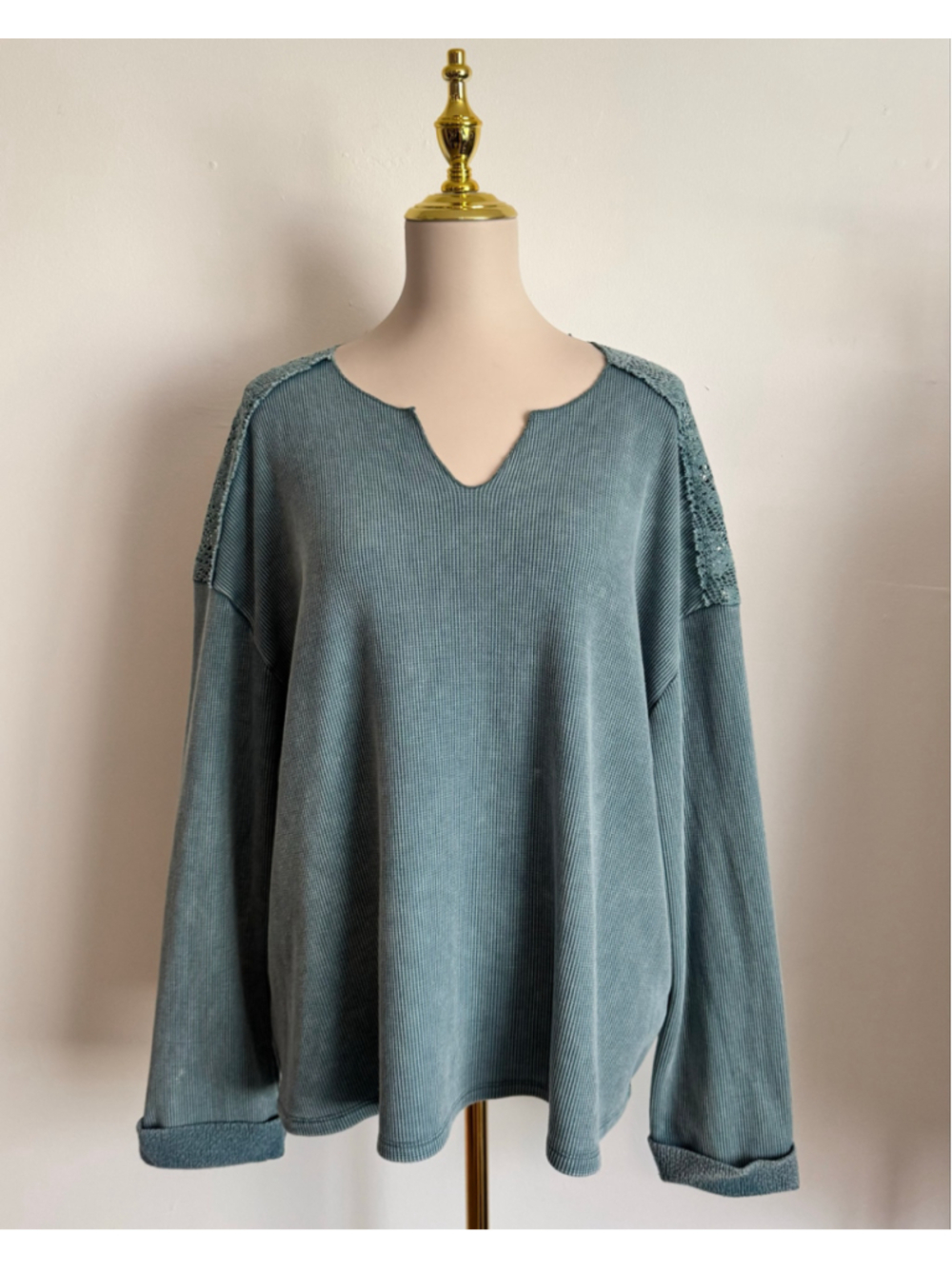 Women's Knox Rose Long Sleeve Top Muted Teal XXL